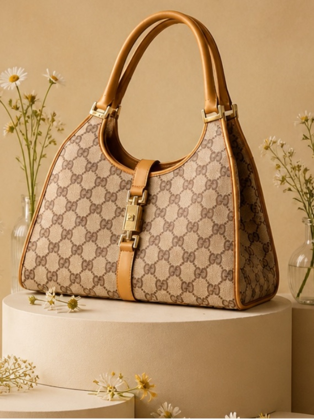 ❌🛑Price Drop ❌Authentic Gucci Jacquie GG Canvas Handbag.